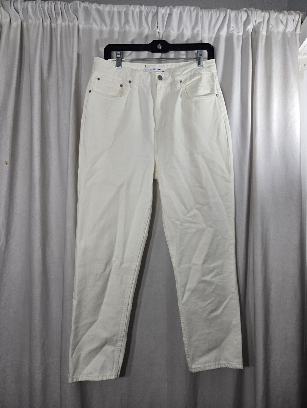 Assembly Label Women's Ivory White Jeans Sz 30 Like New 100% Cotton - Picture 5 of 7